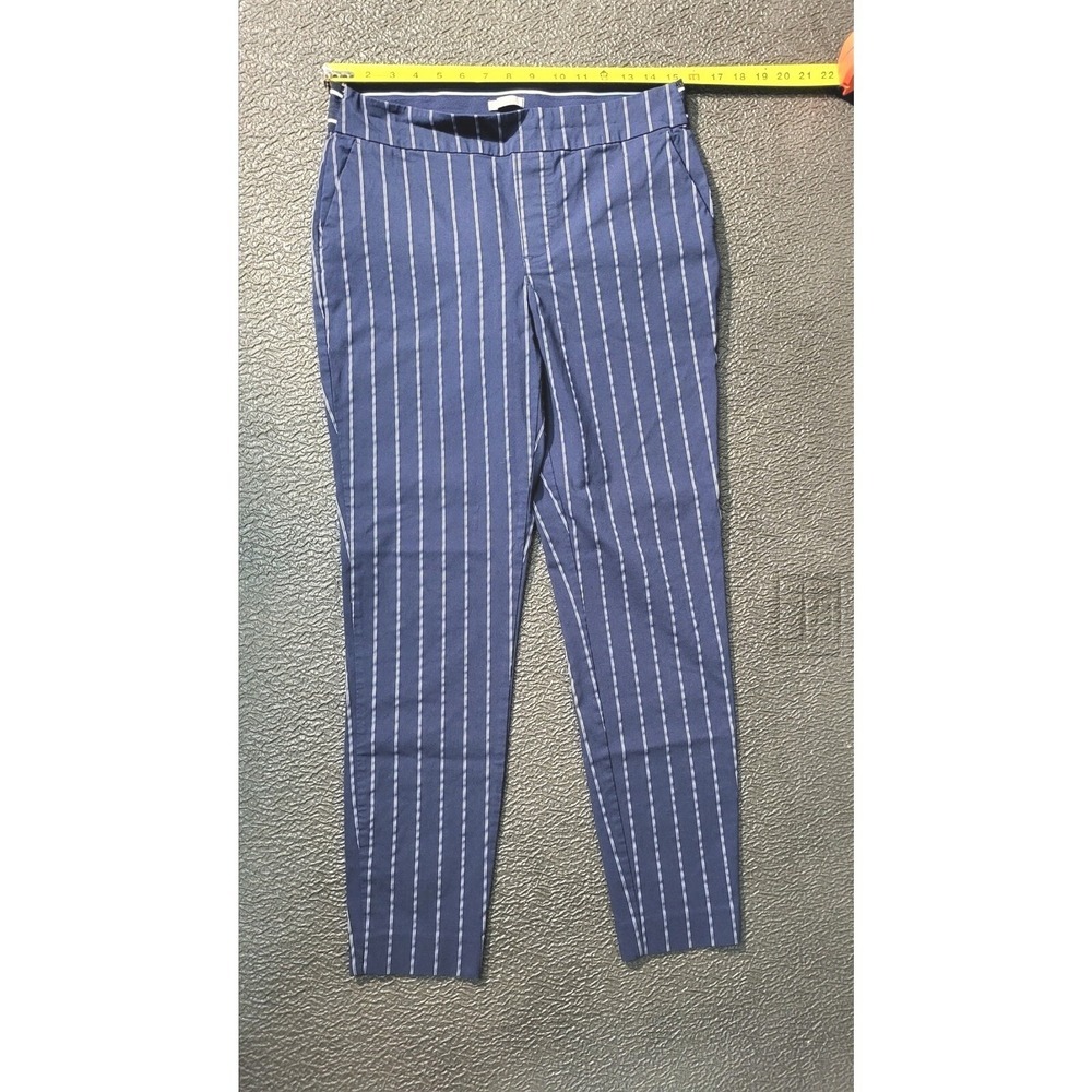 Y2K Maurices Pinstripe Pants Career Casual Stretch Blue White Size 16 - Picture 5 of 8